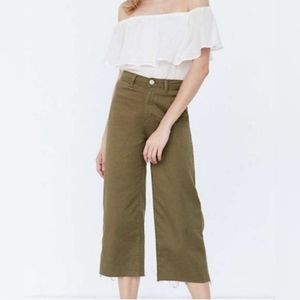 Urban Outfitters BDG Crop Wide Leg Frayed Hem Jeans, Sz 10